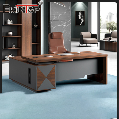 Klassischer Stil Walnuss Executive Büro Schreibtisch Großes Schreibtisch mit Schubladen