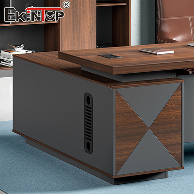Klassischer Stil Walnuss Executive Büro Schreibtisch Großes Schreibtisch mit Schubladen