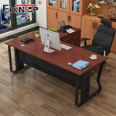 Classic Design Holz Schreibtisch Schreibtisch mit Metallrahmen