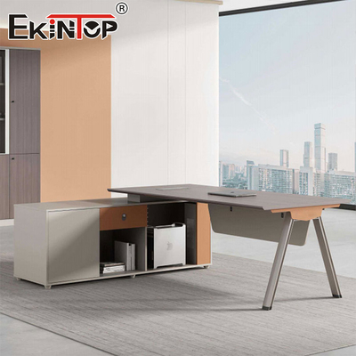 L-förmiger Schreibtisch im modernen Stil aus der Möbelfabrik Acacia Holz Schreibtisch