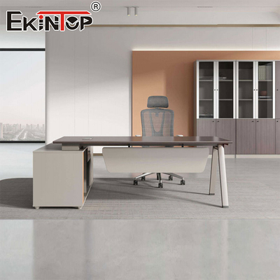 Industrie-Stil Metallrahmen Büro Schreibtisch Manager Schreibtisch Tisch Akazienholz Schreibtisch