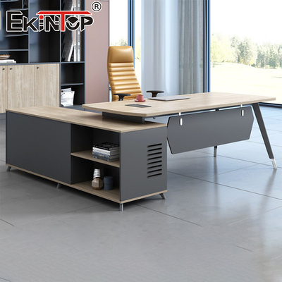 Moderner Stil Eiche Manager Büro Schreibtisch Executive Schreibtisch mit Schubladen Custom