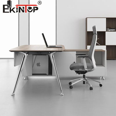 Minimalistisches Design Weißes Büro Schreibtisch Büroräumliches Set kundenspezifisch