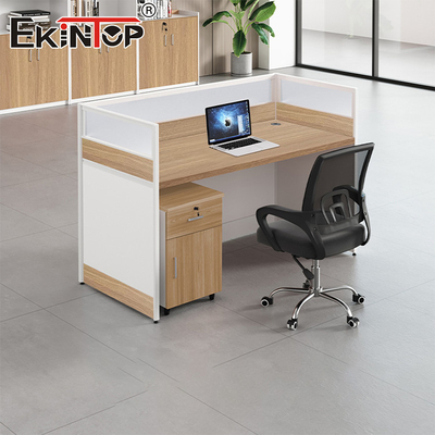 Walnuss Mitarbeiter Büro Schreibtisch mit Trennwand Kleines Schreibtisch
