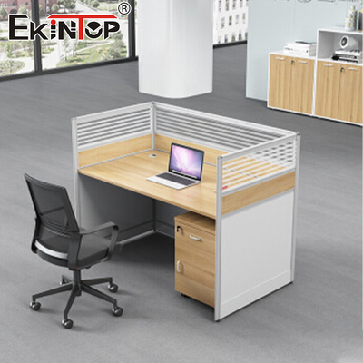 Walnuss Mitarbeiter Büro Schreibtisch mit Trennwand Kleines Schreibtisch