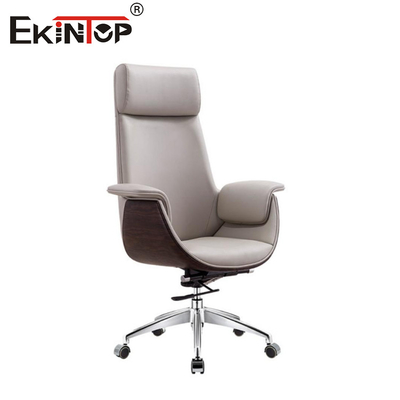 Modern Style Manager Leder Bürostuhl mit Rädern Ergonomischer Schreibstuhl