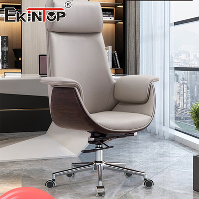Moderner Stil Hochrücken Weißleder Bürostuhl Home Office Schreibtisch Stuhl