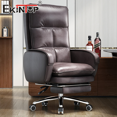 Moderner Stil Lederstuhl mit hohem Rücken Ergonomisch gestalteter Schreibtischstuhl