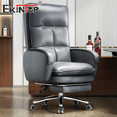 Moderner Stil Lederstuhl mit hohem Rücken Ergonomisch gestalteter Schreibtischstuhl
