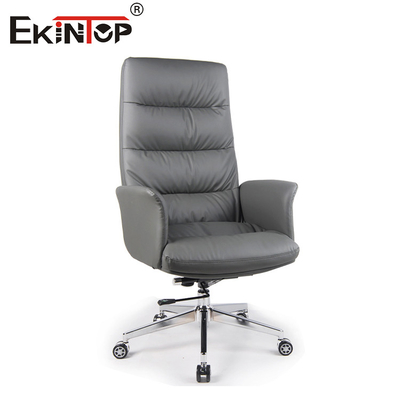 Hochrücken Ergonomischer hochwertiger Metallrahmen Bürostuhl PU-Leder-BreakRoom-Stühle