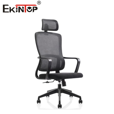 Ergonomischer hoher Rücken Bürostuhl Verstellbarer Stuhl Kopfstütze Stoffstuhl
