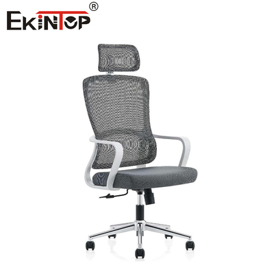 Ergonomischer hoher Rücken Bürostuhl Verstellbarer Stuhl Kopfstütze Stoffstuhl