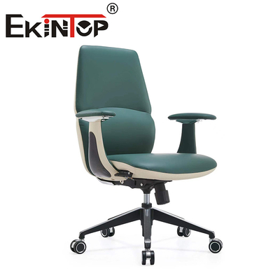 Verstellbarer Ergonomischer Bürostuhl Grüner Leder Executive Chair Robuster Bürostuhl
