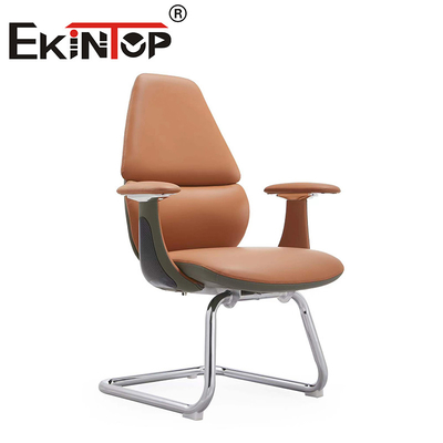 Moderne Leather Executive Arm Ergonomische Braune PU Leather Bürostuhl Leather Club Stühle