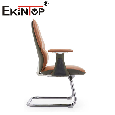 Moderne Leather Executive Arm Ergonomische Braune PU Leather Bürostuhl Leather Club Stühle
