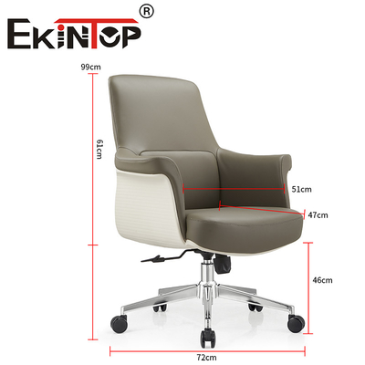 Lederstuhl Verstellbares Büromöbel Drehbares Ergonomisches Design Veganer Lederstuhl
