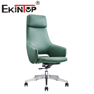 Verstellbarer Manager Luxus-Bürostuhl Drehbogen-Boss Ergonomischer Vegan-Lederstuhl