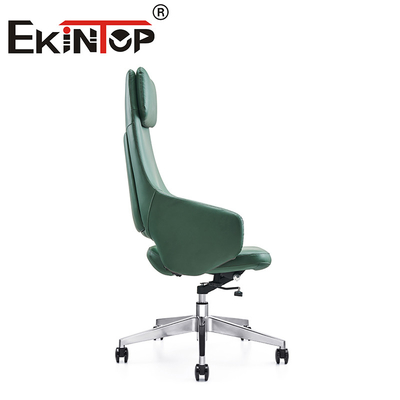 Verstellbarer Manager Luxus-Bürostuhl Drehbogen-Boss Ergonomischer Vegan-Lederstuhl