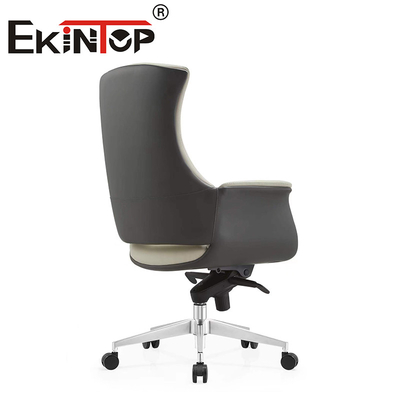 Bürostuhl mit Liegestuhl aus Leder Modern Executive Verstellbares Bürostuhl aus Kuhleder