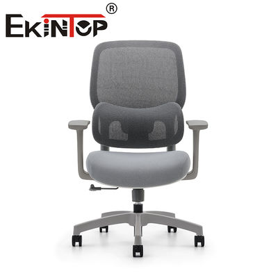 Moderne Bürostühle mit mittlerer Rückseite Graue Mesh-Stühle Minimalistische Computerzimmer Mesh-Task-Stühle