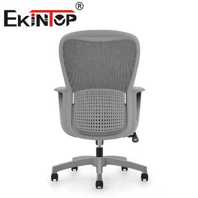 Moderner Aufstehsessel Grau Atmungsaktives Mesh Bequemer ergonomischer Bürostuhl Mesh-Aufgabenstuhl