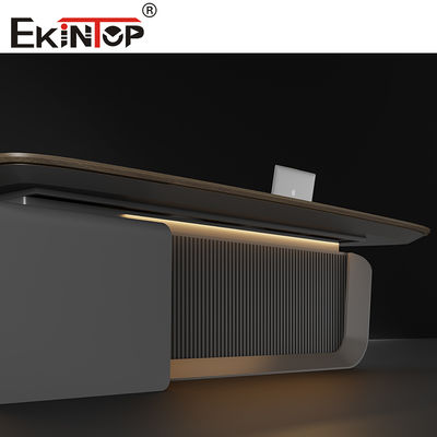 Ekintop L Shape Modular Management Boss CEO Executive Office Desk with Storage Cabinet