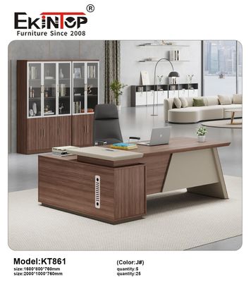 Ekintop Computer-Büro-Tisch Moderne Executive Holz-Büro-Tisch Schreibtisch mit Schubladen