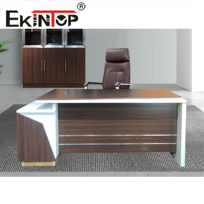 OEM ODM L Form Schreibtisch Eichenholz Chefbürotisch