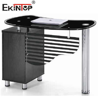 Luxus kleiner Schreibtisch aus Glas mit Schrankausschrank